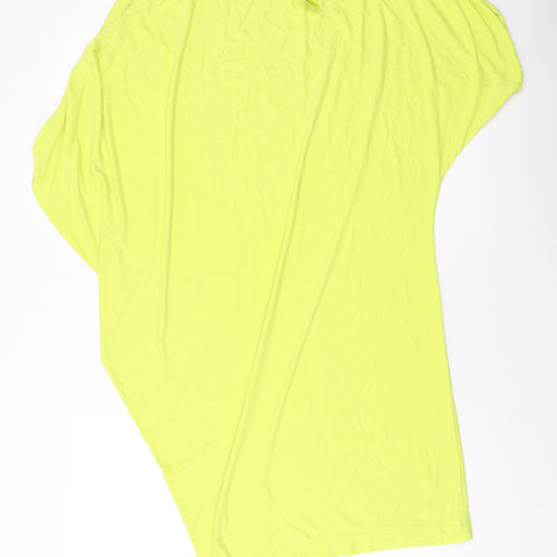 BCBGMAXAZRIA Womens Yellow Modal Tunic Blouse Size S Round Neck