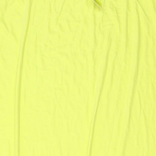 BCBGMAXAZRIA Womens Yellow Modal Tunic Blouse Size S Round Neck