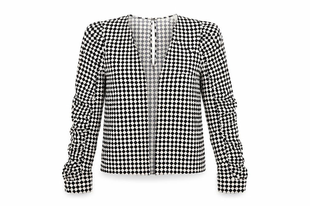 H&M Womens Beige Check Jacket Size 8