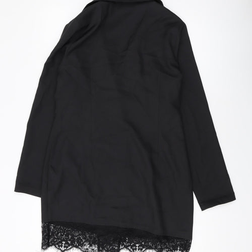 In the Style Womens Black Jacket Size 14 Button