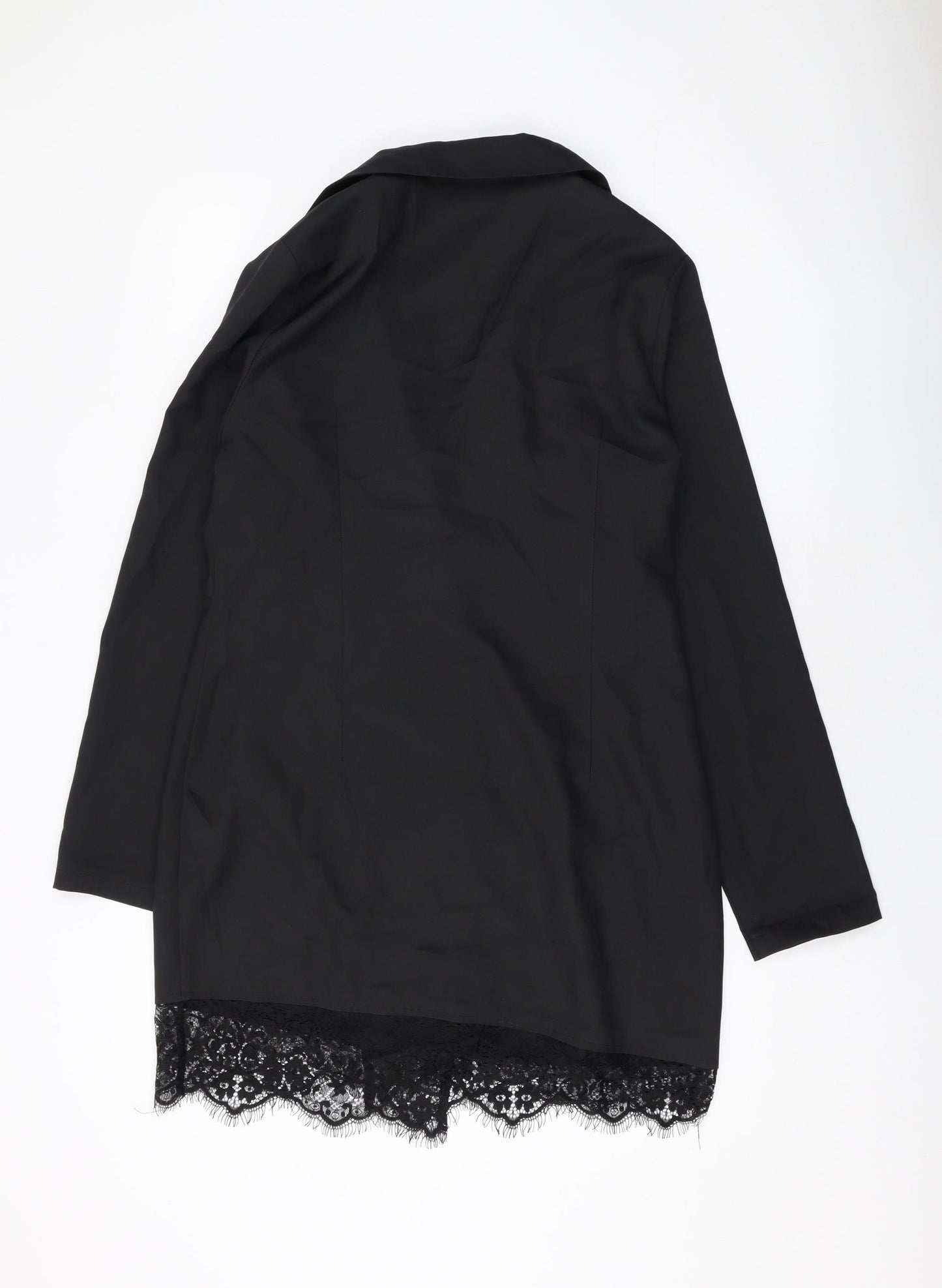 In the Style Womens Black Jacket Size 14 Button