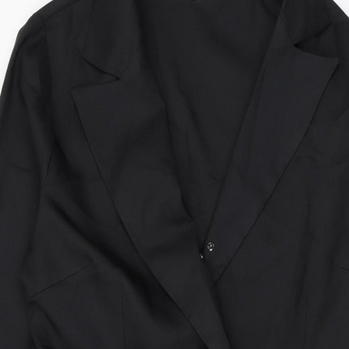 In the Style Womens Black Jacket Size 14 Button