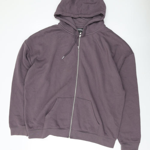 Juice Mens Purple Cotton Full Zip Hoodie Size XL