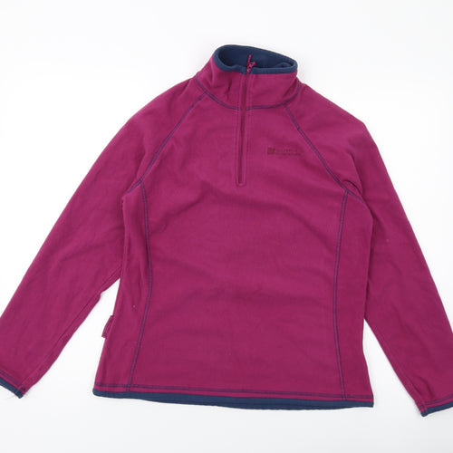 Mountain Warehouse Womens Purple Polyester Pullover Sweatshirt Size 12 Zip