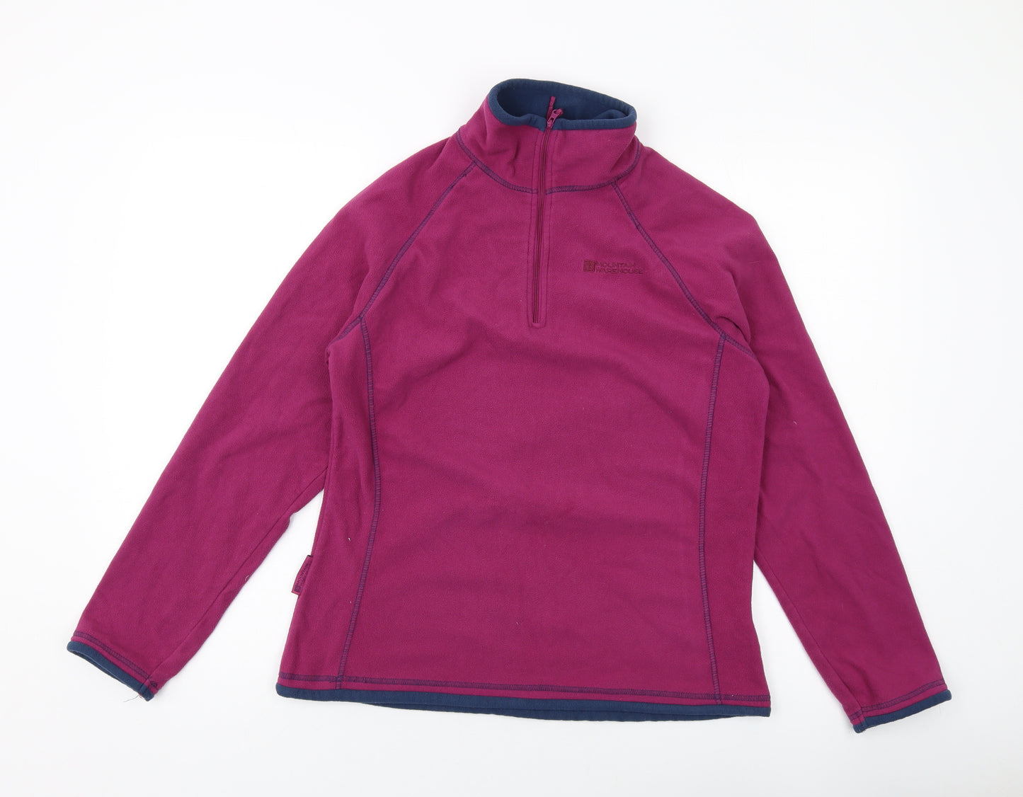 Mountain Warehouse Womens Purple Polyester Pullover Sweatshirt Size 12 Zip