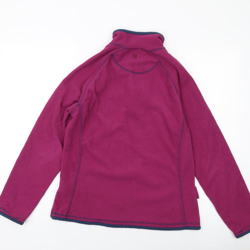 Mountain Warehouse Womens Purple Polyester Pullover Sweatshirt Size 12 Zip