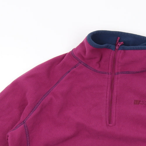 Mountain Warehouse Womens Purple Polyester Pullover Sweatshirt Size 12 Zip