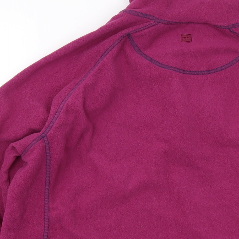 Mountain Warehouse Womens Purple Polyester Pullover Sweatshirt Size 12 Zip