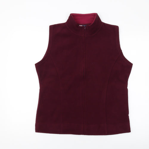 EWM Womens Purple Gilet Jacket Size 14 Zip