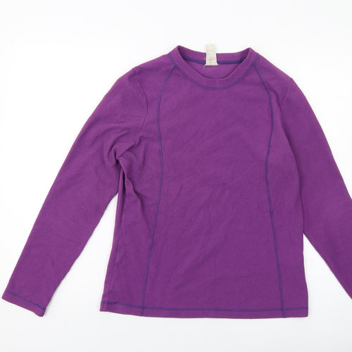 Quechua Womens Purple Polyester Pullover Sweatshirt Size 12 Pullover