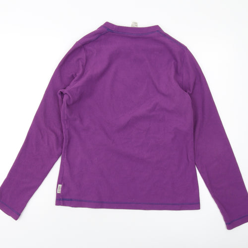 Quechua Womens Purple Polyester Pullover Sweatshirt Size 12 Pullover