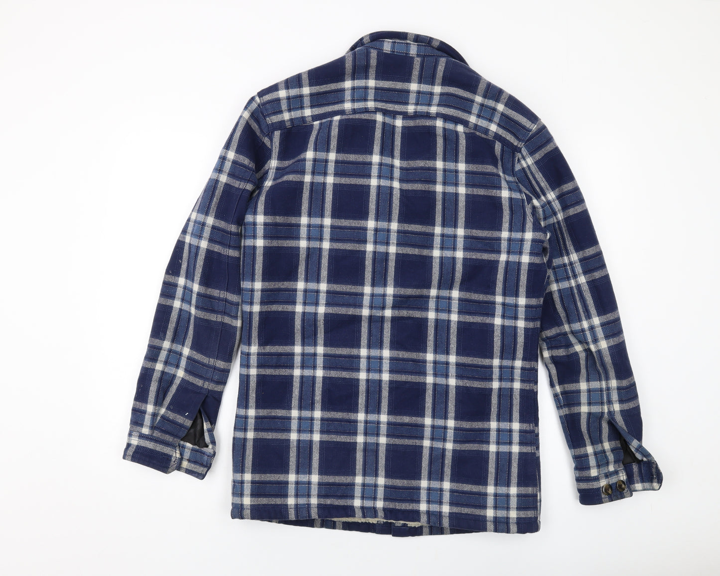 NEXT Mens Black Plaid Jacket Size S Button