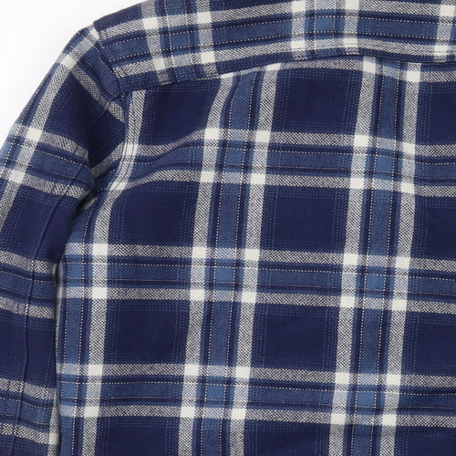 NEXT Mens Black Plaid Jacket Size S Button