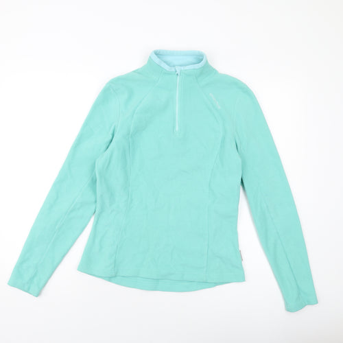 Quechua Womens Green Polyester Pullover Sweatshirt Size S Zip