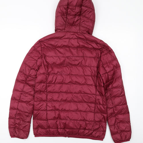 Lee Cooper Womens Red Puffer Jacket Jacket Size 8 Zip