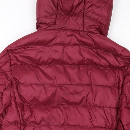 Lee Cooper Womens Red Puffer Jacket Jacket Size 8 Zip