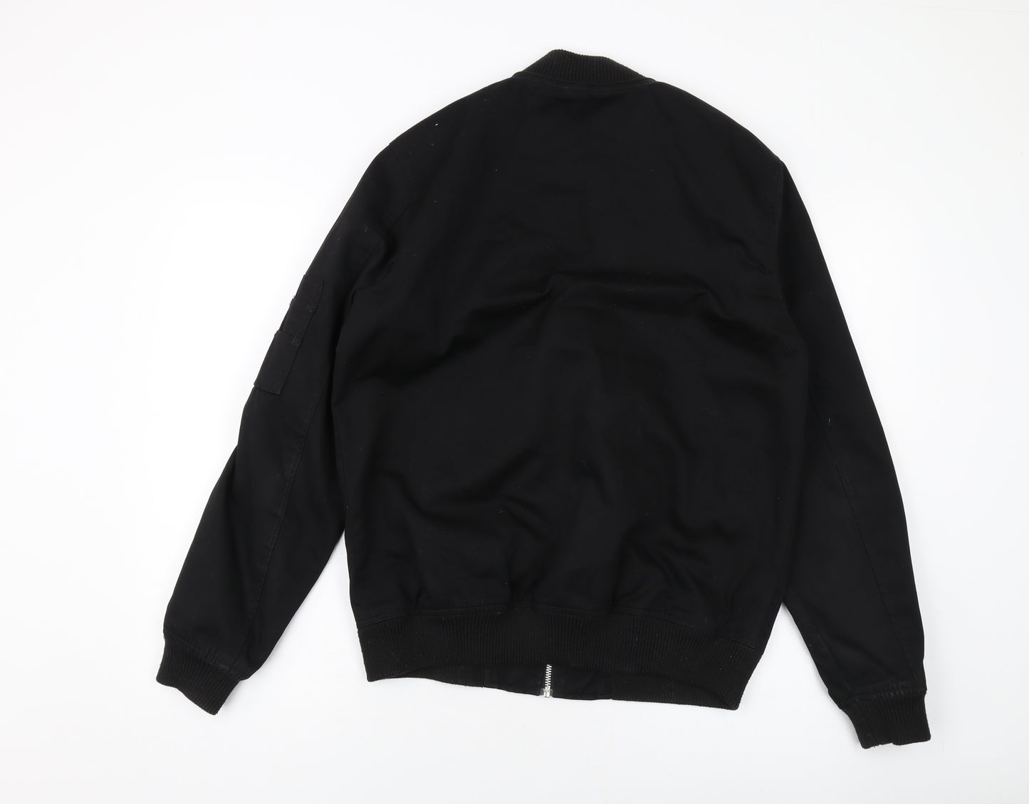 ASOS Mens Black Bomber Jacket Jacket Size M Zip
