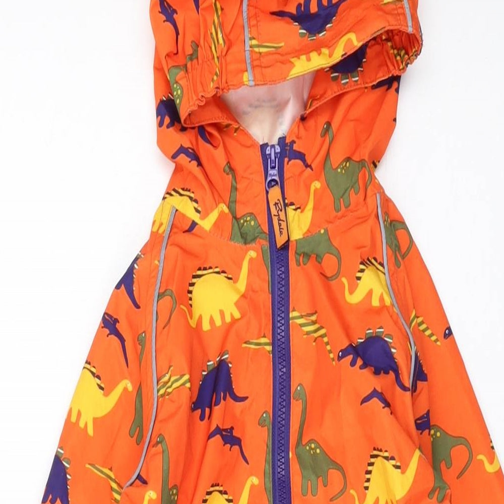Rydale Baby Orange Geometric Jacket Snowsuit Size 12-18 Months Zip