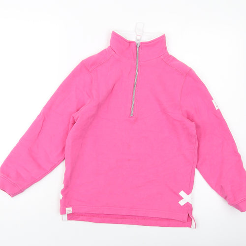 Lazy Jacks Girls Pink Cotton Pullover Sweatshirt Size 7-8 Years Zip