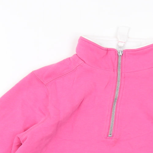 Lazy Jacks Girls Pink Cotton Pullover Sweatshirt Size 7-8 Years Zip