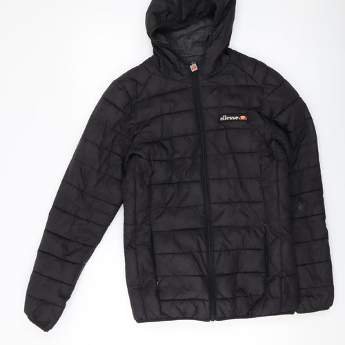 ellesse Womens Black Puffer Jacket Jacket Size 8 Zip
