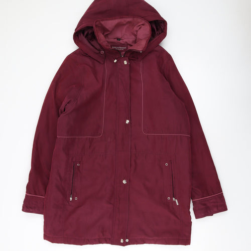 Katherine Hammond Womens Red Jacket Size 12 Zip