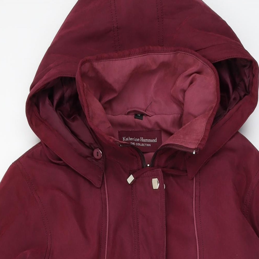 Katherine Hammond Womens Red Jacket Size 12 Zip