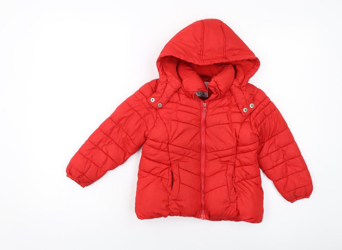 NEXT Girls Red Jacket Size 5 Years Zip