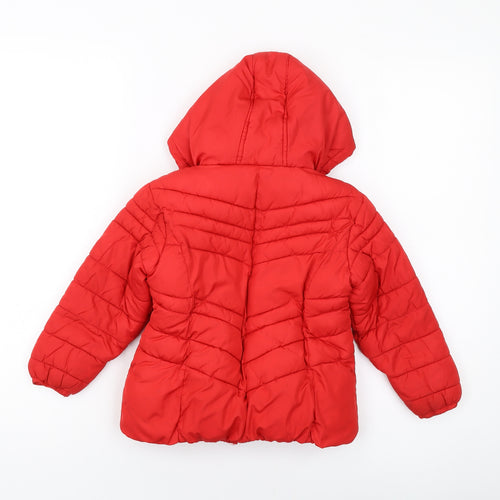 NEXT Girls Red Jacket Size 5 Years Zip