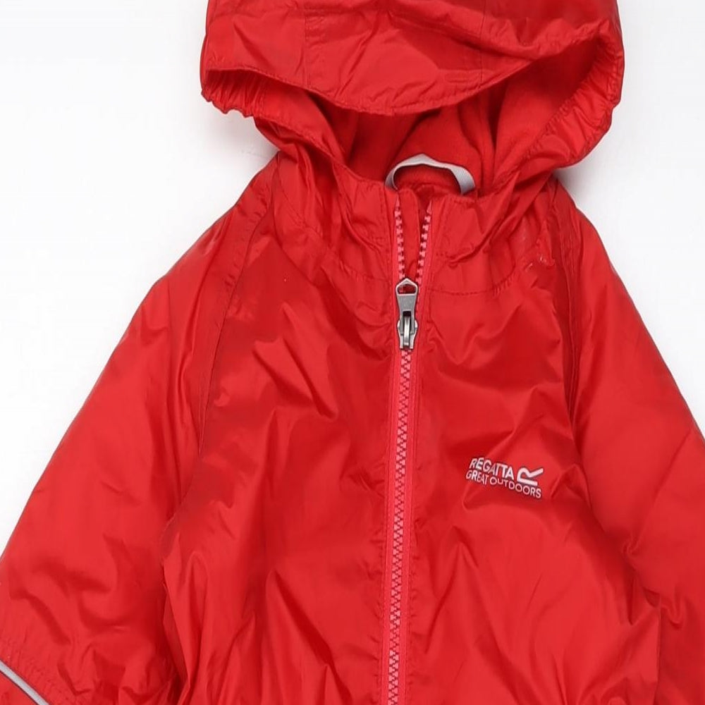 Regatta Boys Red Jacket Snowsuit Size 12-18 Months Zip