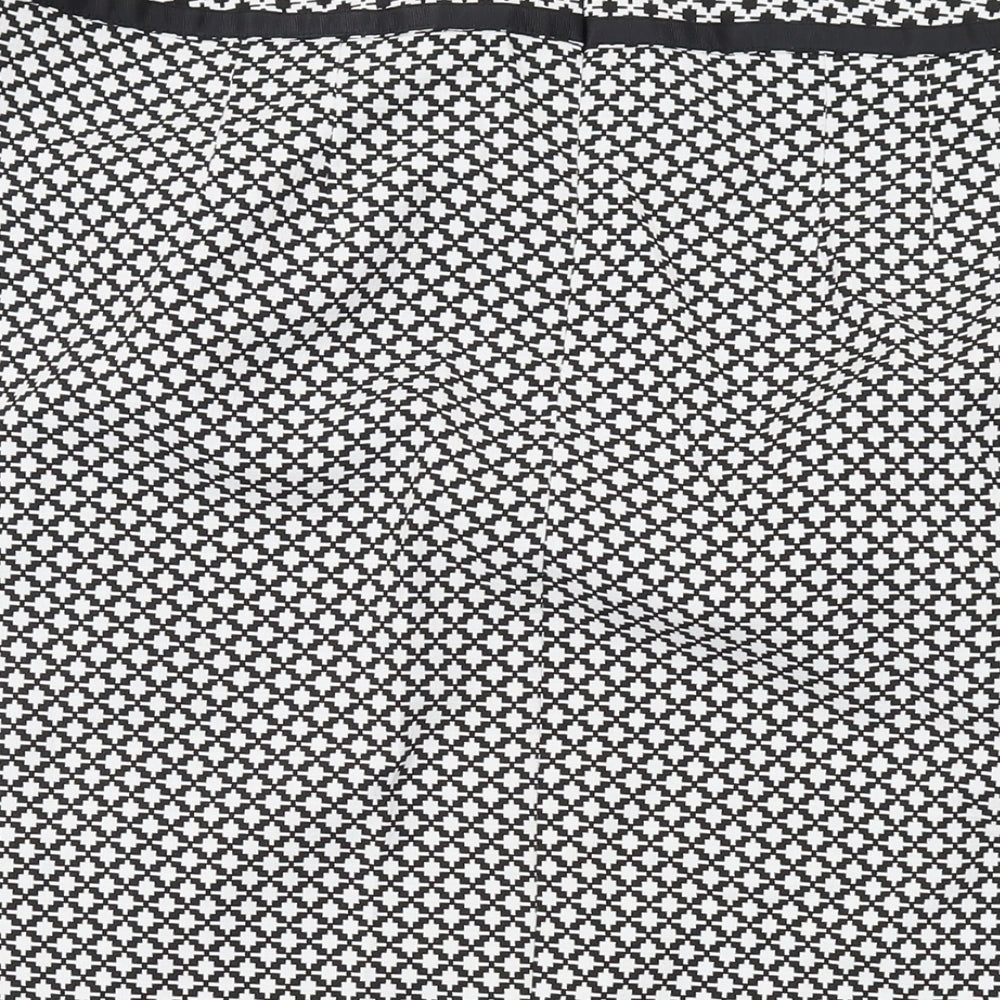 Long Tall Sally Womens Beige Geometric Polyester Straight & Pencil Skirt Size 14 Zip