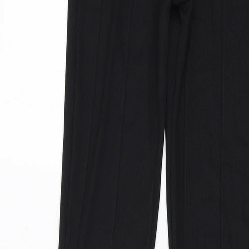 PRETTYLITTLETHING Womens Black Polyester Trousers Size 8 L34 in Regular