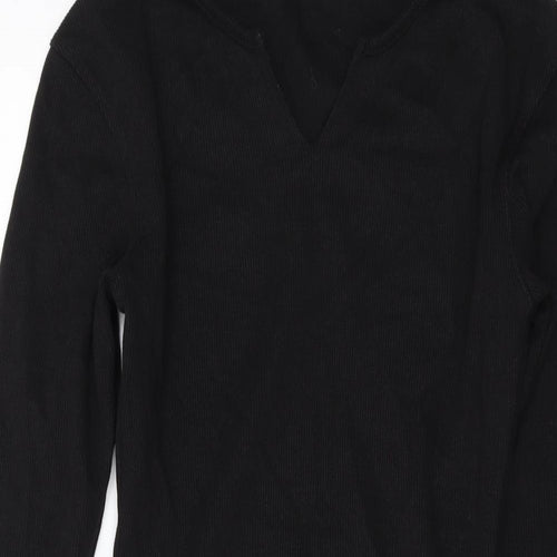 Nasty Gal Womens Black Polyester Bodycon Size 8 V-Neck Pullover