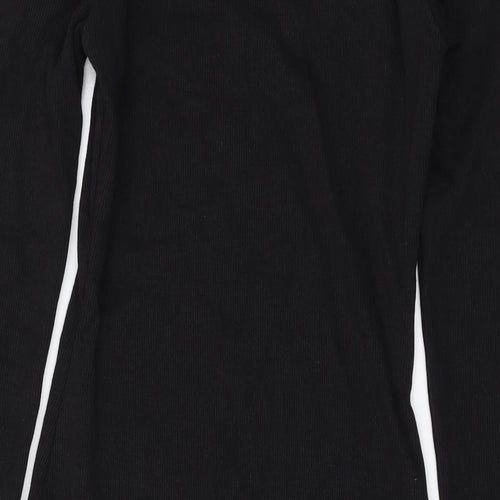 Nasty Gal Womens Black Polyester Bodycon Size 8 V-Neck Pullover