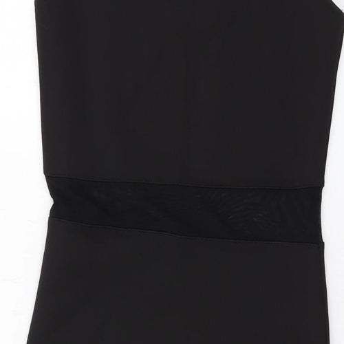 H&M Womens Black Polyester Mini Size 10 Round Neck Pullover