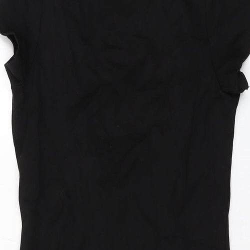 Red Herring Womens Black Viscose Mini Size 8 Round Neck Pullover
