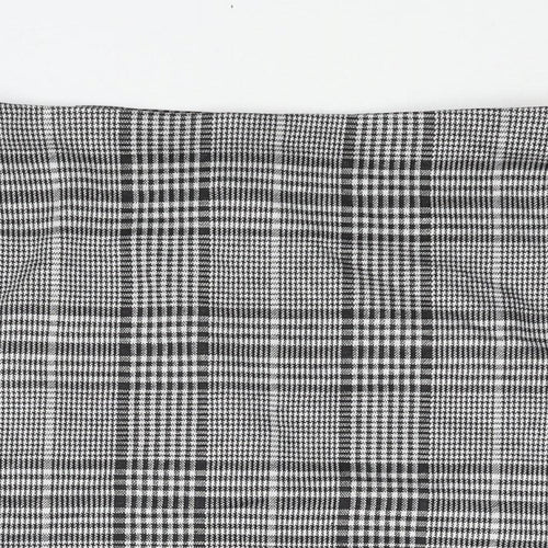 Divided by H&M Womens Black Check Polyester Mini Skirt Size S - Elasticated Waist
