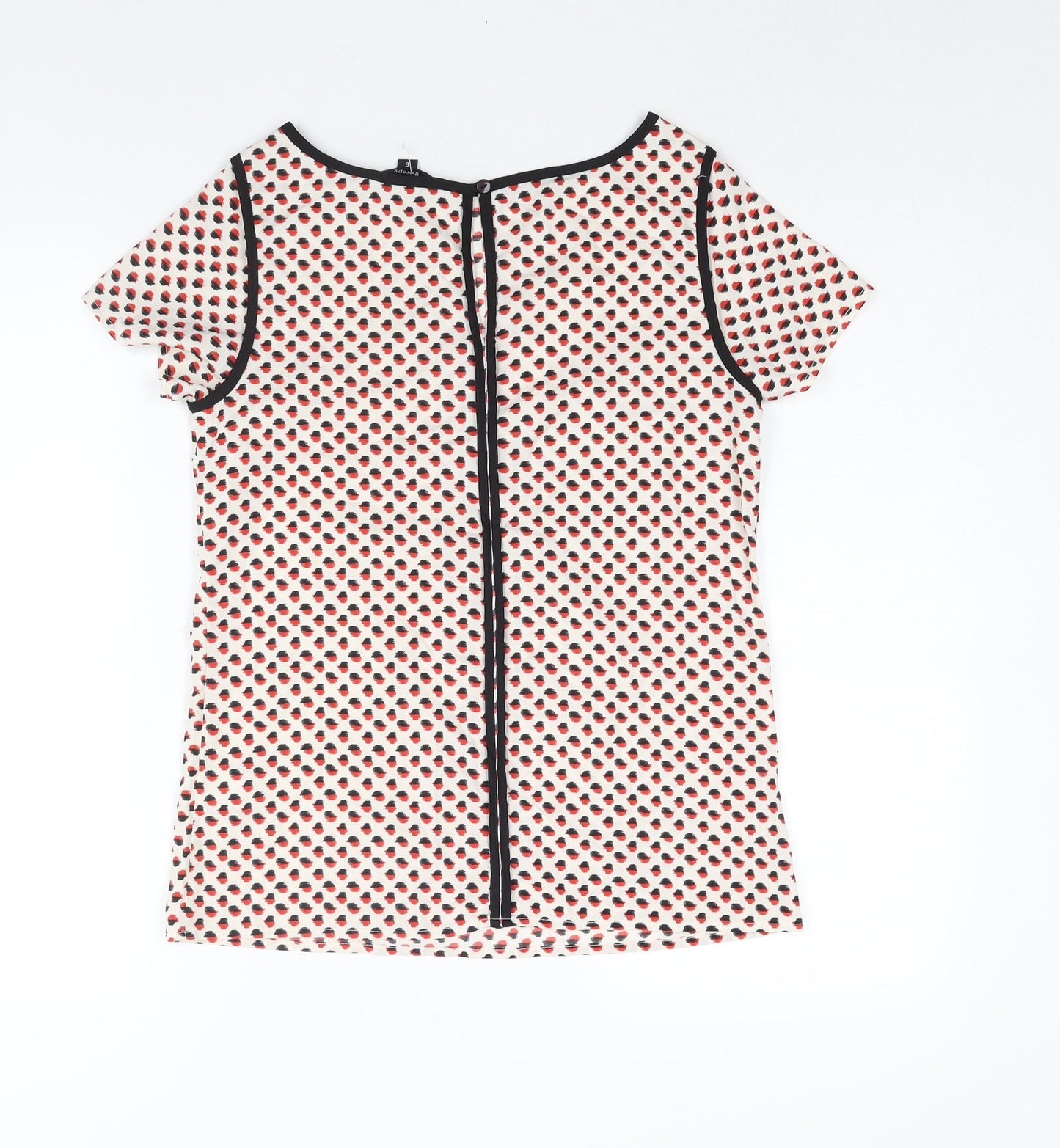 Therapy Womens Multicoloured Geometric Polyester Basic Blouse Size 8 Boat Neck
