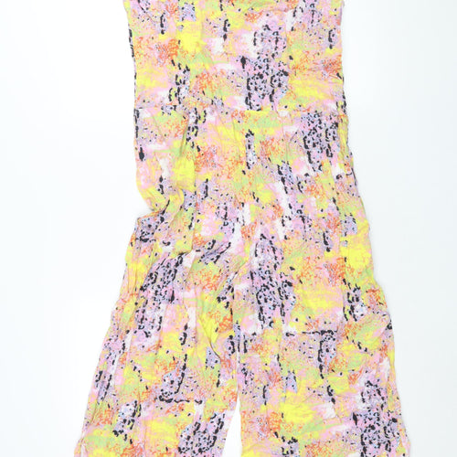 Noisy may Womens Multicoloured Geometric Polyester Jumpsuit One-Piece Size M L21 in Button