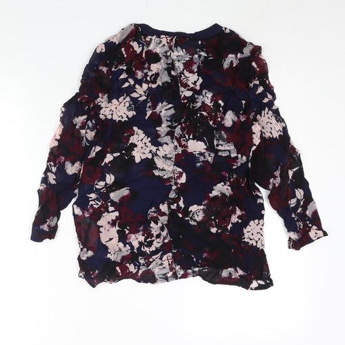 InWear Womens Multicoloured Geometric Viscose Basic Blouse Size 10 Round Neck