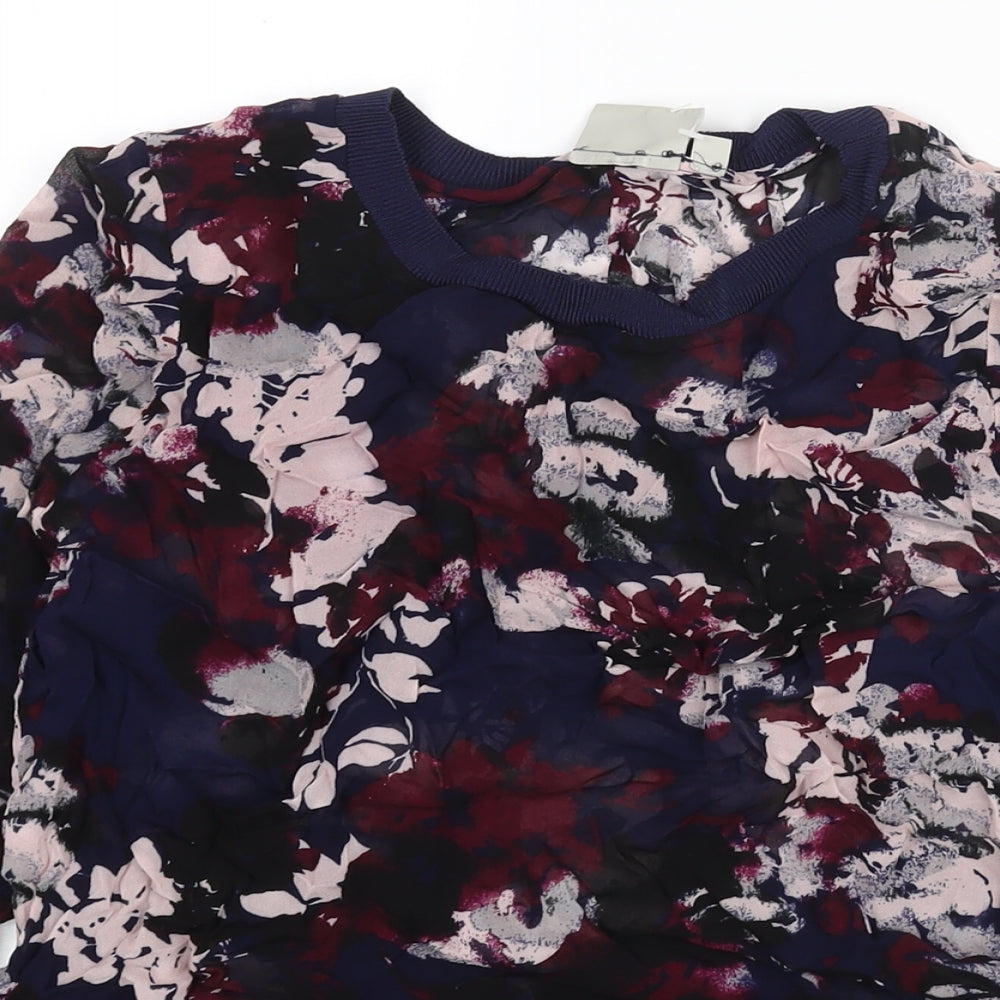 InWear Womens Multicoloured Geometric Viscose Basic Blouse Size 10 Round Neck
