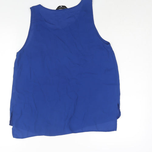 Dorothy Perkins Womens Blue Polyester Camisole Blouse Size 12 Round Neck