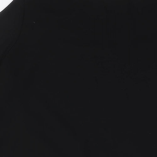 Wallis Womens Black Polyester Basic Blouse Size S Round Neck - Sequin Cuff