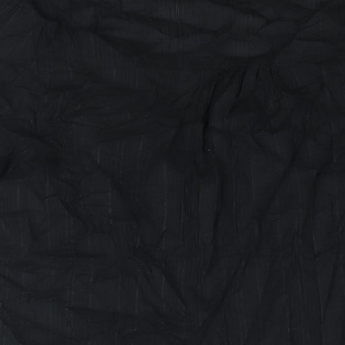 Sorrento Womens Black Cotton Basic Blouse Size 24 V-Neck