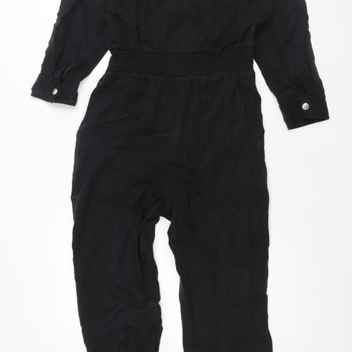 River Island Womens Black Lyocell Coverall One-Piece Size 10 L26 in Zip