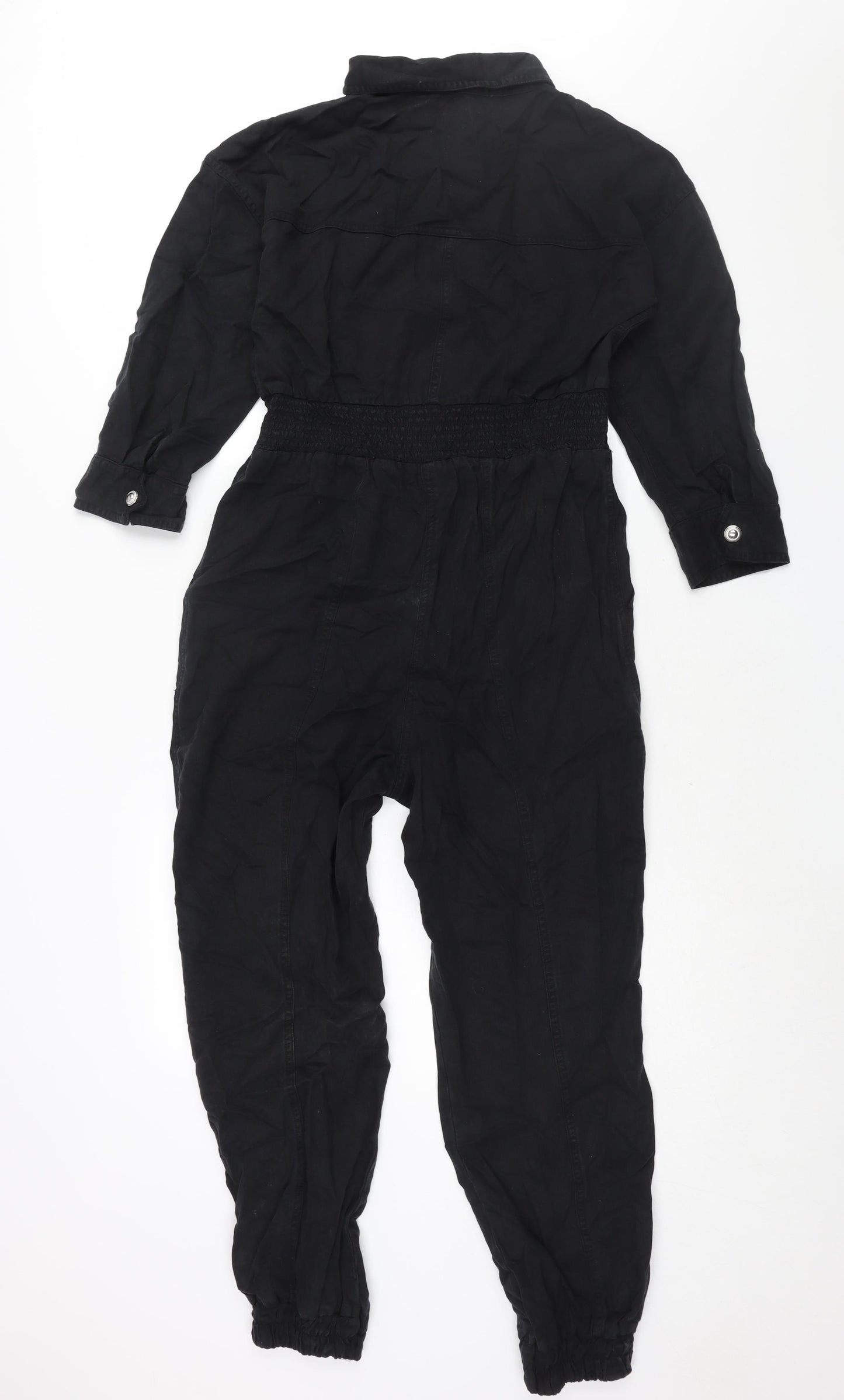 River Island Womens Black Lyocell Coverall One-Piece Size 10 L26 in Zip