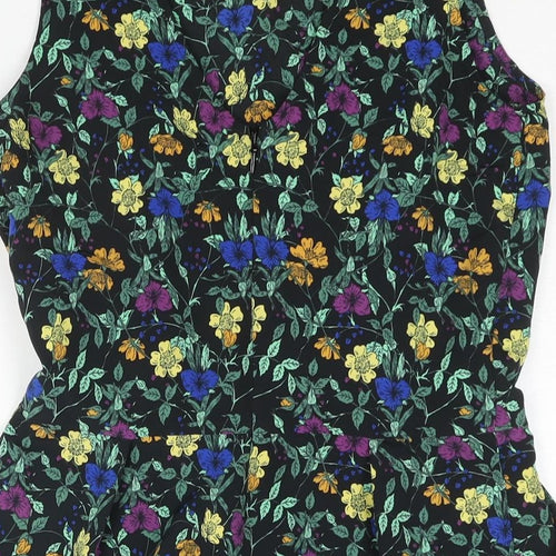 NEXT Womens Multicoloured Floral Polyester Playsuit One-Piece Size 10 Zip