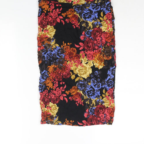 NEXT Womens Multicoloured Floral Viscose Bandage Skirt Size 10