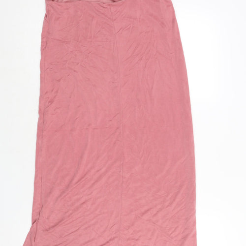 Topshop Womens Pink Modal Tank Dress Size 10 Sweetheart Pullover