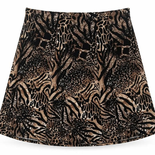 Anna Rose Womens Brown Animal Print Polyester A-Line Skirt Size 20